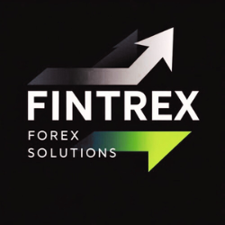 Fintrex Forex Solutions logo with upward arrows symbolizing global forex and market growth